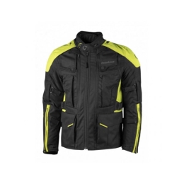 Kurtka Turystyczna Hebo Trans Rally Czarno-Żółta Fluo