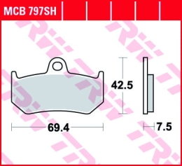 Klocki Hamulcowe Trw Kh320 SH MV Augusta F4 750