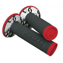 Manetki Moto Scott Grip SX II + Donut Neon Czerwono-Czarny