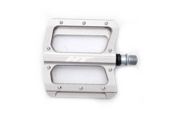 Pedały Rowerowe Platformowe Aluminiowe HT AN01 Maszynowe - Grafitowe