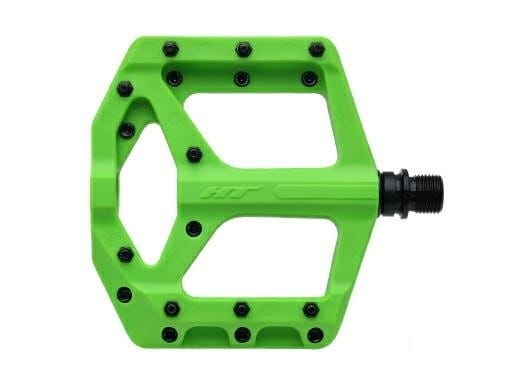 Pedały Rowerowe Platformowe Nylonowe HT PA32A Maszynowe - Zielone
