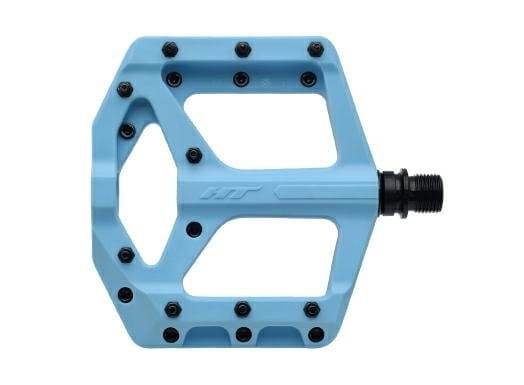 Pedały Rowerowe Platformowe Nylonowe HT PA32A Maszynowe - Niebieskie
