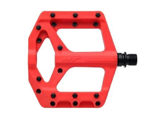 Pedały Rowerowe Platformowe Nylonowe HT PA32A Maszynowe - Pomarańczowe