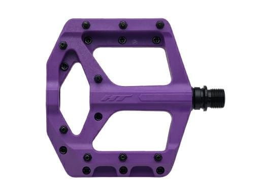 Pedały Rowerowe Platformowe Nylonowe HT PA32A Maszynowe - Fioletowe
