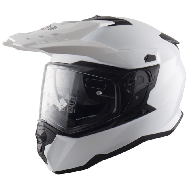 Kask Motocyklowy Dual Sport ADV Enduro NOS NS9 White