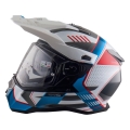 Kask Motocyklowy Dual Sport ADV Enduro NOS NS9 Omega White