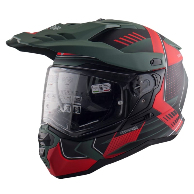 Kask Motocyklowy Dual Sport ADV Enduro NOS NS9 Omega Red