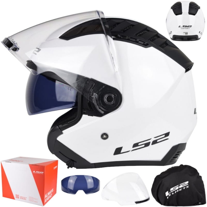 Kask Motocyklowy LS2 OF600 Copter II Gloss White