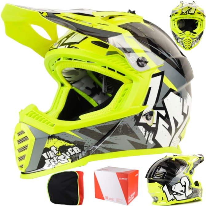 Kask LS2 MX437 Fast II Mini Crusher Bl.H-V