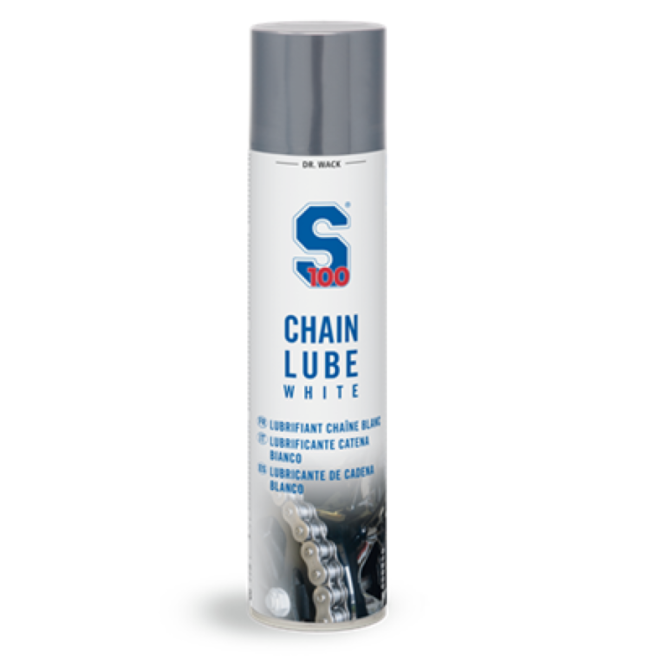 Smar do Łańcucha Motocyklowego w Sprayu S100 Chain Lube White 400ml