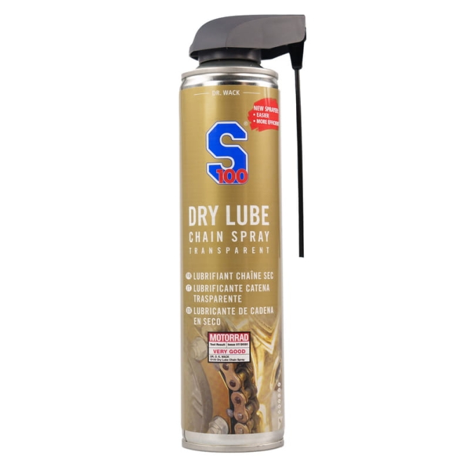 Smar Do Łańcucha Motocyklowego W Sprayu S100 Dry Lube Chain Spray 400ml