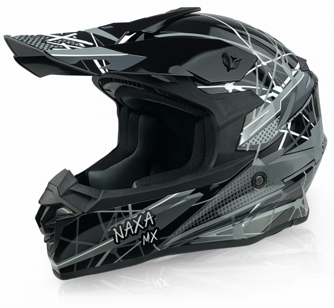 Kask Motocyklowy Naxa C9 - Czarno-Szary