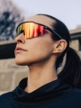 Okulary Sportowe Tripout Run Ramka Czarna Szyba Red