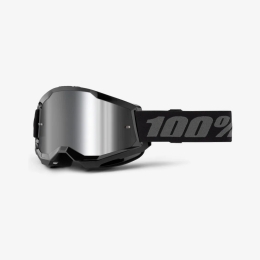 Gogle 100% Strata 2 Black Mirror Silver Lens