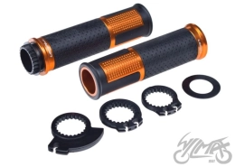 Manetki Motocyklowe Leoshi 654, 22 mm + Rollgaz - Złote