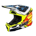 Kask Motocyklowy Shot Furious Kid - Niebiesko-Żółty