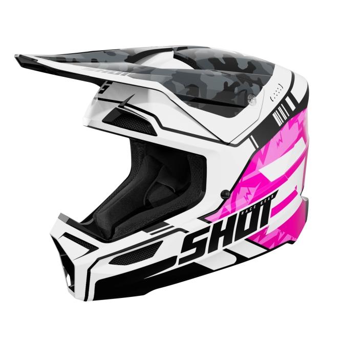 Kask Motocyklowy Shot Furious Kid - Różowy