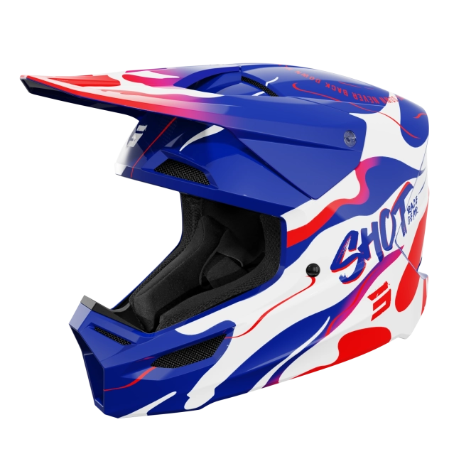 Kask Motocyklowy Shot Furious Kid Beast Blue Red