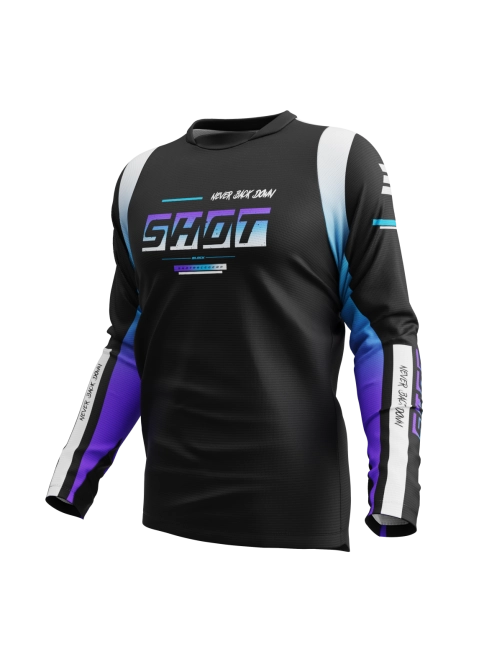 Koszulka Motocyklowa Shot Devo Block Purple