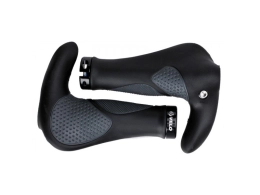 Gripy Rowerowe Z Rogami Velo VLG-1185AD3 - Czarne