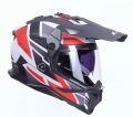 Kask Motocyklowy LS2 MX702 Pioneer II Block Grey Red